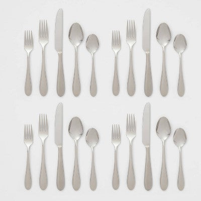 20pc Luxor 18/10 Stainless Steel Flatware Set - Threshold Signature™