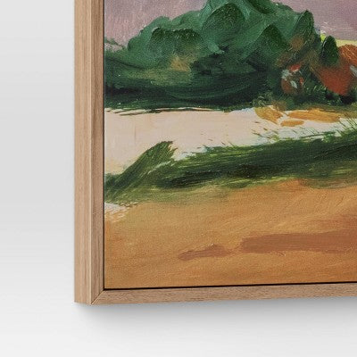 30" X 24" Landscape Framed Canvas Natural - Threshold™