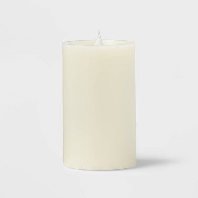 3" X 5" LED Pillar Candle Cream - Threshold™