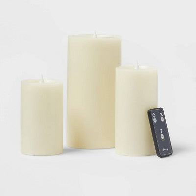 3pk LED Candles Cream - Threshold™