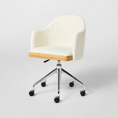 Upholstered Adjustable Height Office Chair Cream - Threshold™ Designed With Studio McGee