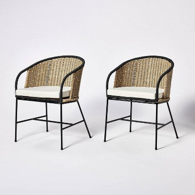 2pc Westcliff Seagrass Dining Chairs - Threshold™ Designed With Studio McGee