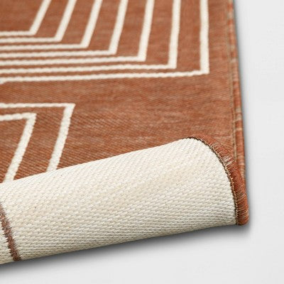7'x10' Geometric Outdoor Rug Brown/White - Threshold™