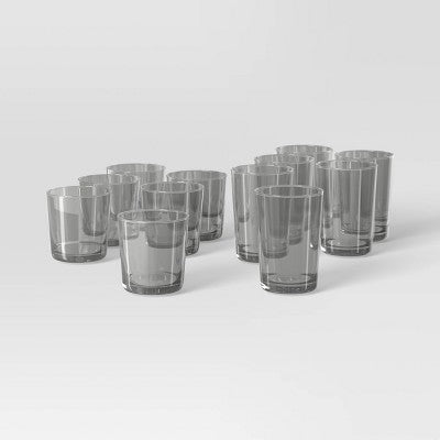 12pk Mixed Bower Tumbler Set Gray - Threshold™