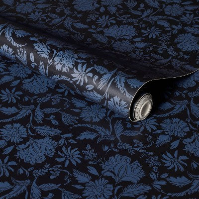 Floral Striped Navy Wallpaper - Threshold™
