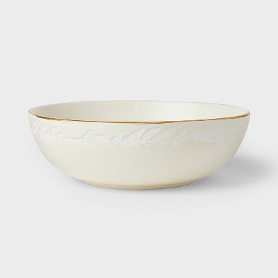 Stoneware Serving Bowl Snowfall White - Threshold™ Designed With Studio McGee: Round, 12" Decorative & Fruit Bowl