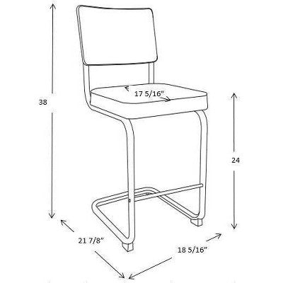 Cecilton Chrome Cantilever Counter Height Barstool Cream Boucle - Threshold™