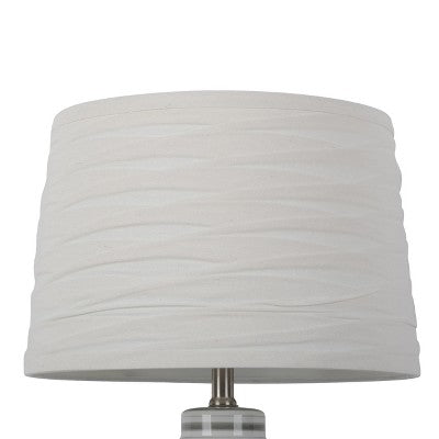 Linen Overlay Modified Drum Large Lamp Shade Ivory - Threshold™: Cotton-Polyester Blend, No Assembly Required