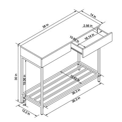 Loring Console Table White - Threshold™