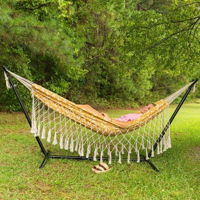 10' Bryant T-Spun Fringe Outdoor Fabric Hammock Dark Yellow - Threshold™: Weather-Resistant, No Stand