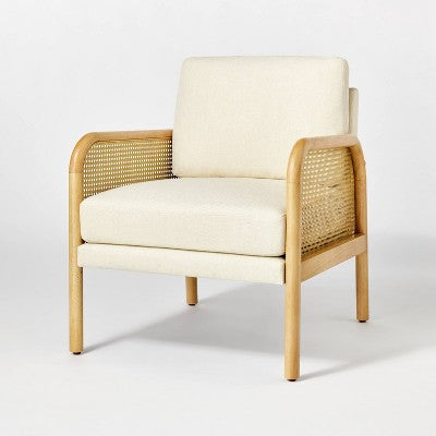 Cane Accent Chair Cream - Threshold™ Designed With Studio McGee