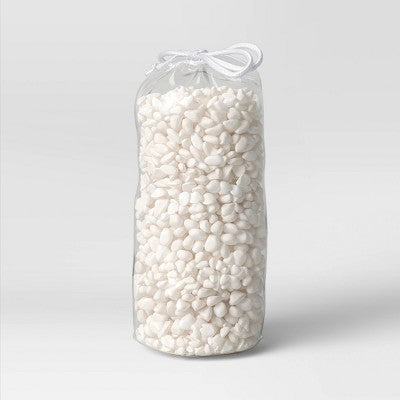 Decorative Filler Stone In Drawstring Bag White - Threshold™: Polished Natural Rocks, Home Decor Accents