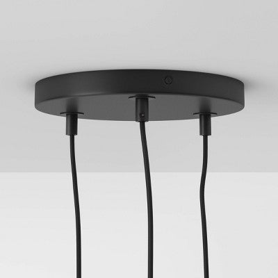 12" X 25" X 22.5" Ceiling Light Black/Gold - Threshold™