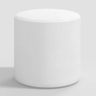 Round Thalia Ottoman In Velvet - Skyline Furniture