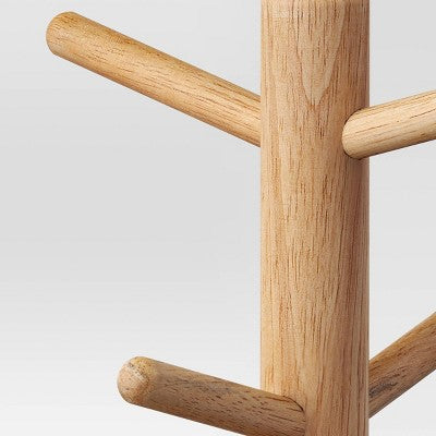 Wood Tree Mug Rack Brown - Threshold™: Freestanding Kitchen Organizer, 15" Height, Spot Clean, 1.212 Lbs