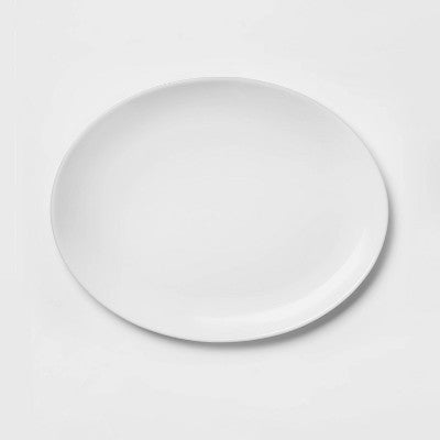 Oval Porcelain Serving Platter 15.5'' White - Threshold™