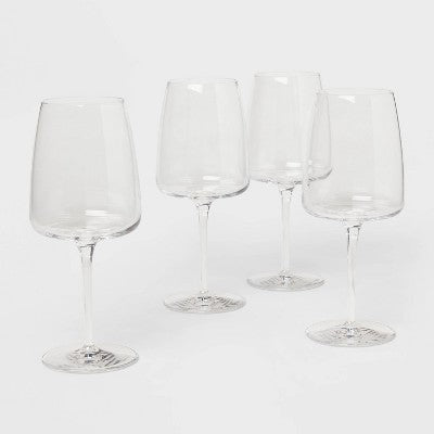 4pk Simsbury White Wine Glasses - Threshold™: Clear Glass Cups, Dishwasher-Safe, BPA & Lead-Free, 15.75oz Capacity