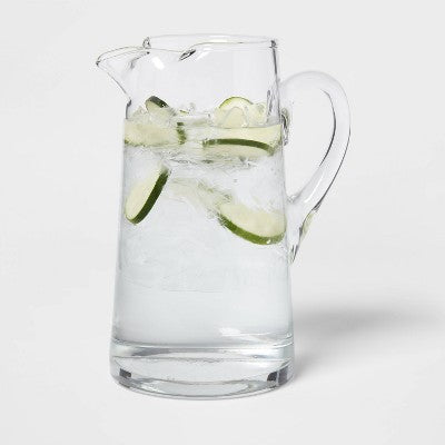 90 Fl Oz Glass Tall- Pitcher With Handle - Threshold™: Traditional Clear Drink Server, Lead-Free