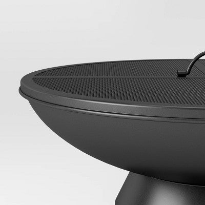 32.6" Metal Wood Burning Bowl With Spark Screen - Threshold™