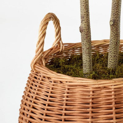 Artificial Pterocarpus Leaf Tree - Threshold™ Designed With Studio McGee: Indoor Polyester Faux Plant, No Assembly Required