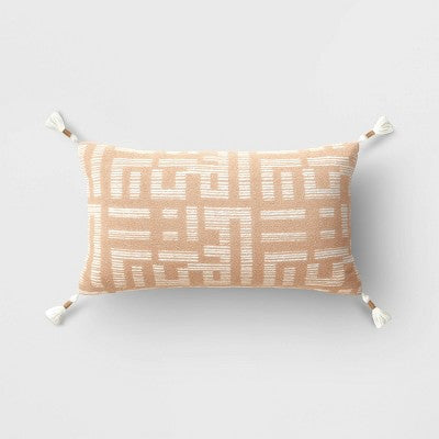 Oversized Modern Geometric Patterned Lumbar Throw Pillow - Threshold™