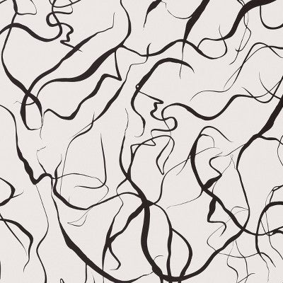 Gestural Lines Dark Brown Wallpaper - Threshold™