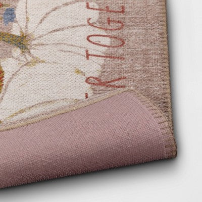 1'8"x2'10" Washable 'Better Together' Accent Rug Tan - Threshold™
