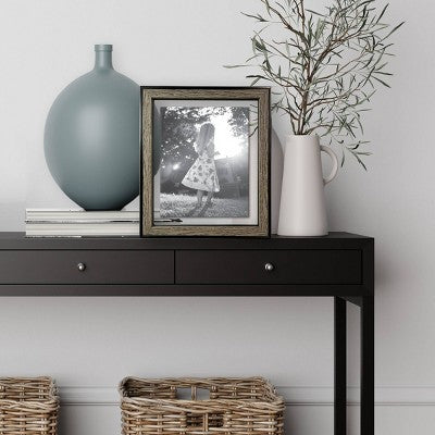 10" X 12" Float To 8" X 10" Single Image Frame Rustic Walnut/Black - Threshold™