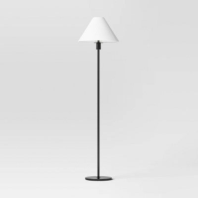 Stick Floor Lamp With Tapered Shade Black - Threshold™