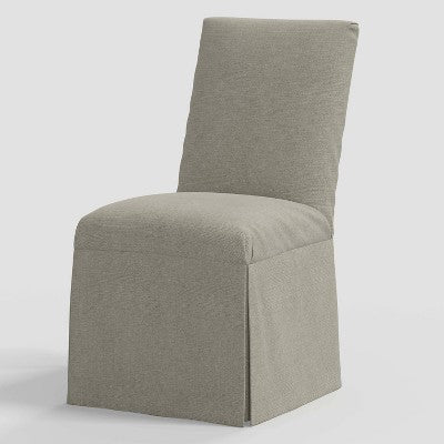Samy Skirted Slipcover Dining Chair In Linen - Threshold™