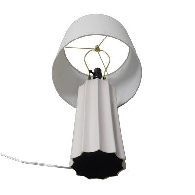 24.75"x13" Ribbed Ceramic Table Lamp Cream - Threshold™: Bedside, Nightstand, No Assembly Required