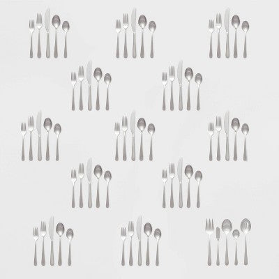 65pc Harrington Flatware Set Silver - Threshold™
