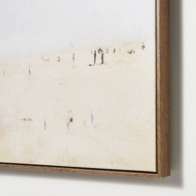 30" X 24" Painted Beach Embellished Framed Wall Canvas - Threshold™ Designed With Studio McGee