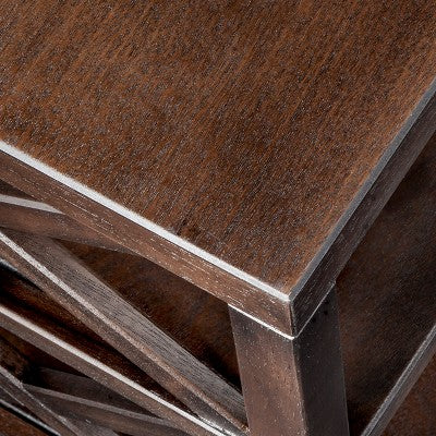 Owings End Table With 2 Shelves (Not Assembled) Espresso - Threshold™