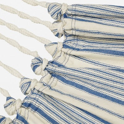 Linen Striped Flat Weave Hammock Blue - Threshold™