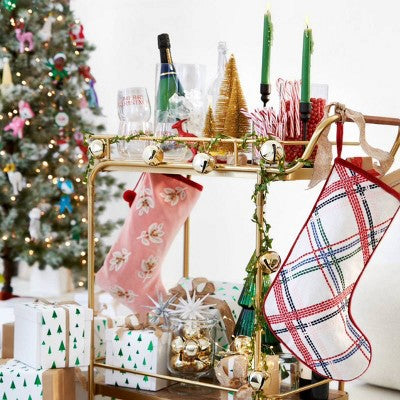 Metal, Wood, And Leather Bar Cart - Gold - Threshold™