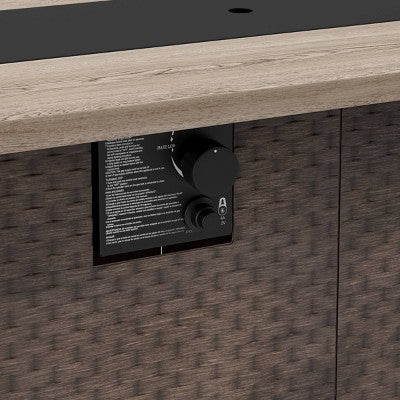 Stamped Steel Wicker Propane Fire Pit Brown - Threshold™