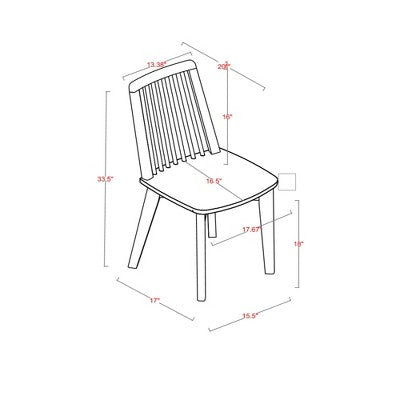 2pk Linden Modified Windsor Wood Dining Chair - Threshold™ Designed With Studio McGee