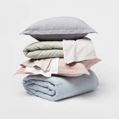 Cotton Linen Chambray Bedding Collection - Threshold™