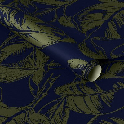 Ficus Navy Wallpaper - Threshold™