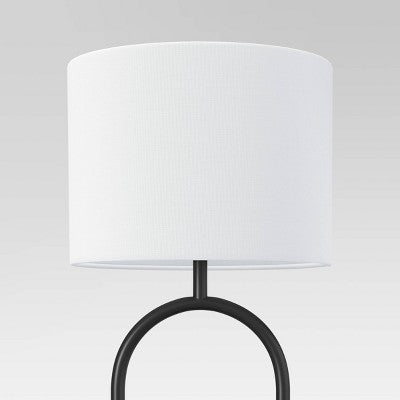 Ring Base Shelf Floor Lamp Black (Includes LED Light Bulb) - Threshold™