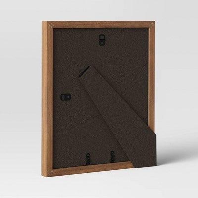 10.95" X 8.94" Matted To 4" X 4" Mid Tone Wood Single Image Frame Brown - Threshold™