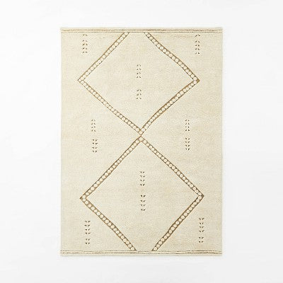 Cedar Hills Plush Geo Print Rug Cream - Threshold™ Designed With Studio McGee