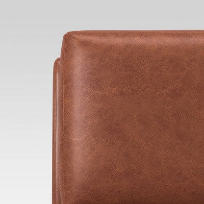 Gelbin Faux Leather Slipper Chair With Wood Legs - Threshold™
