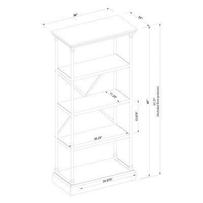 65" Conway Cast Iron Bookshelf Gray - Threshold™