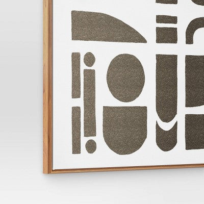 (Set Of 2) 24" X 30" Morphology Framed Wall Canvases Gold - Threshold™