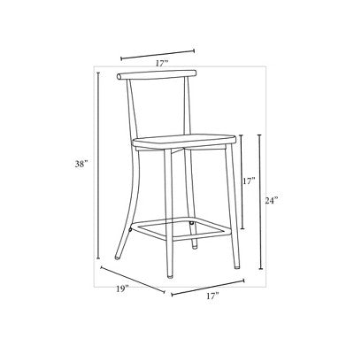 Northwood Metal Cafe Counter Height Barstool Black - Threshold™ Designed With Studio McGee