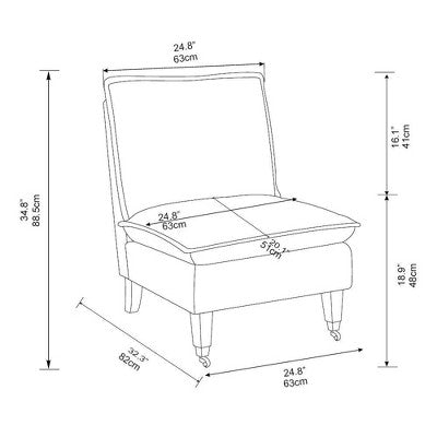 Talbert Pillow Top Slipper Chair With Casters - Threshold™ Designed With Studio McGee