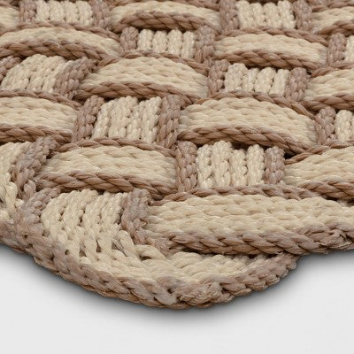 1'6"x2'6" Lovers Knot Coir Doormat Cream/Brown - Threshold™