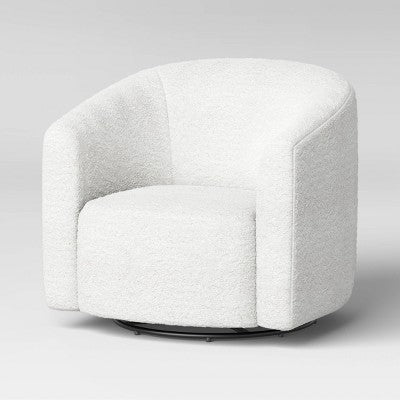 Aveline Large Scale Faux Shearling Swivel Chair - Threshold™